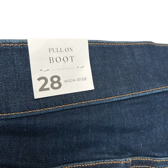Lane Bryant Plus Size 28 Pull On High Rise Boot Cut Jeans Denim Pants Blue NWT - Picture 3 of 8